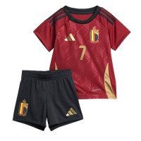 Belgien Kevin De Bruyne #7 Hemmadräkt Barn EM 2024 Kortärmad (+ Korta byxor)